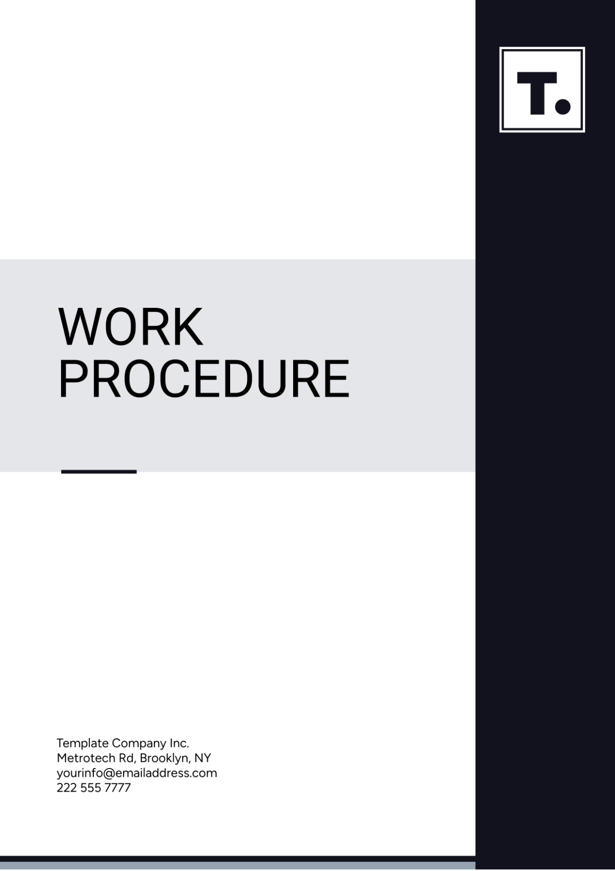 Work Procedure Template - Edit Online & Download