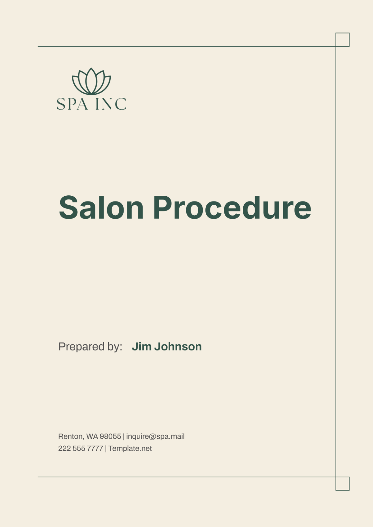 Salon Procedure Template - Edit Online & Download