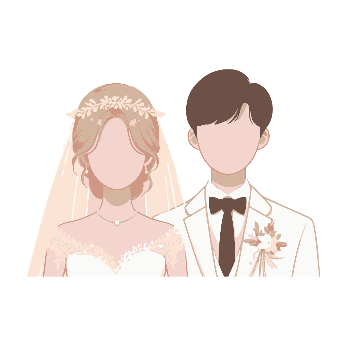 Free Bride and Groom Clipart Template