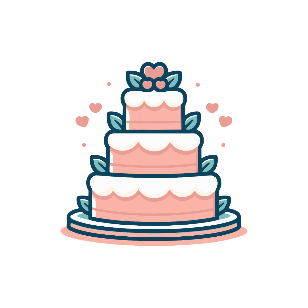 Free Wedding Cake Clipart Template