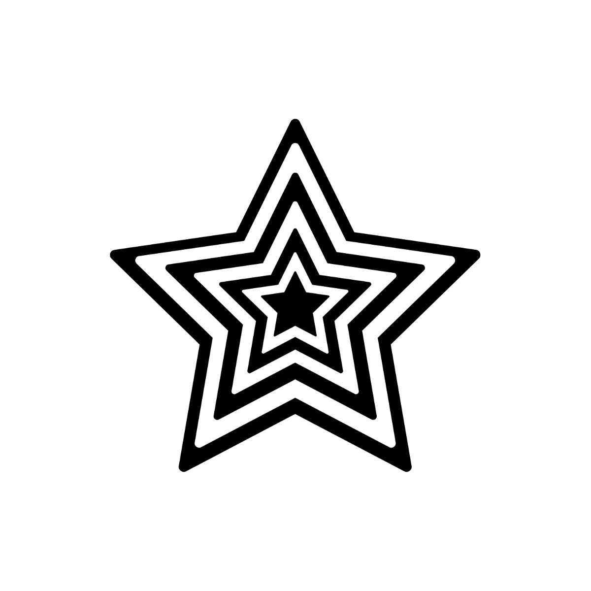 Free Black & White Star Clipart Template