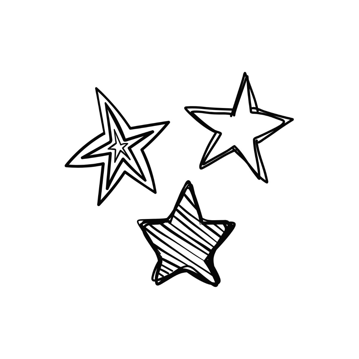 Free Hand-Drawn Star Clipart Template