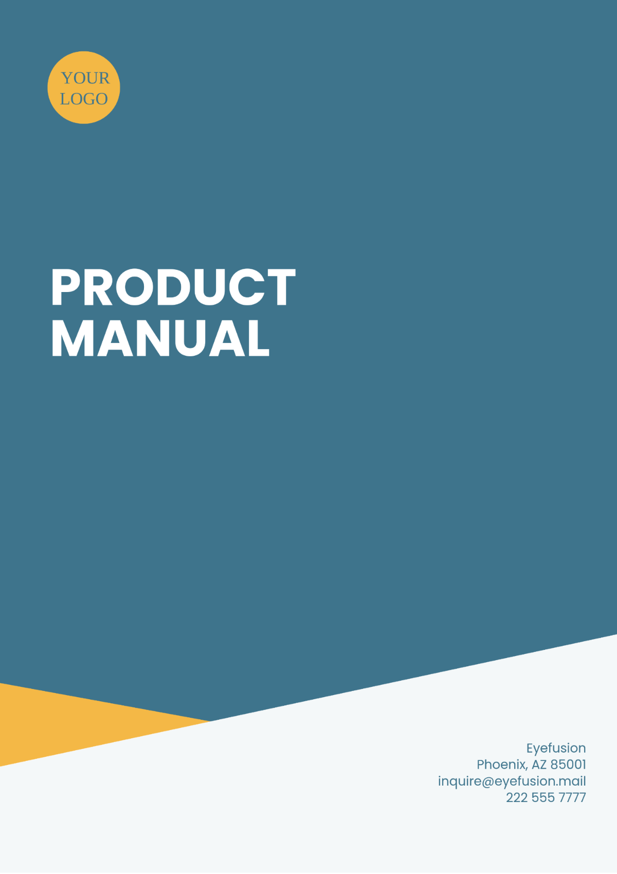 Printable Product Manual Template - Edit Online & Download