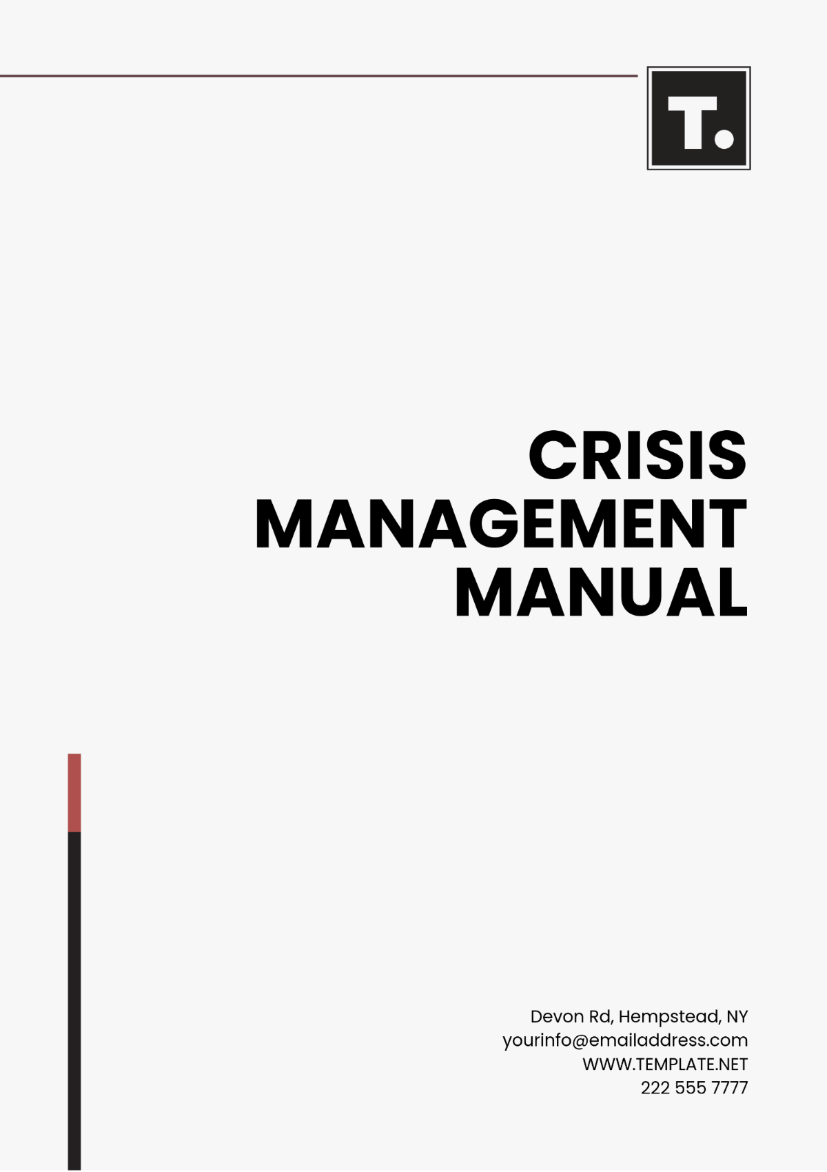 Crisis Management Manual Template - Edit Online & Download