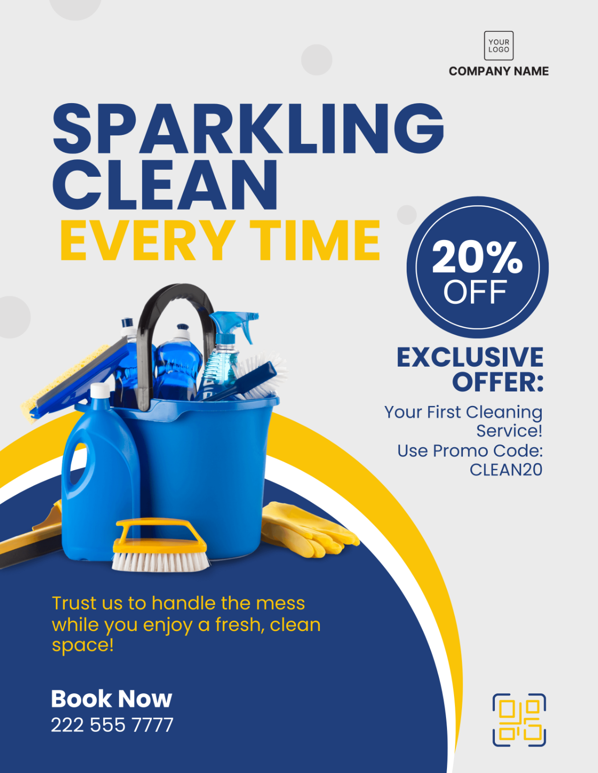 Free Cleaning Services Advertising Flyer Template