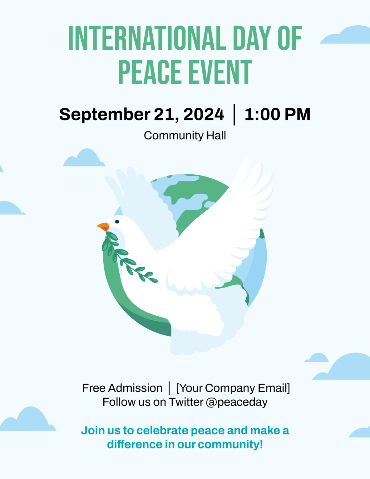 Free International Day of Peace Flyer Template