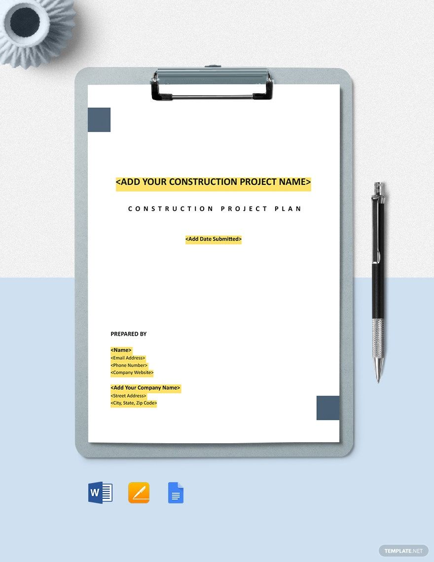 Construction Scope Management Plan Template