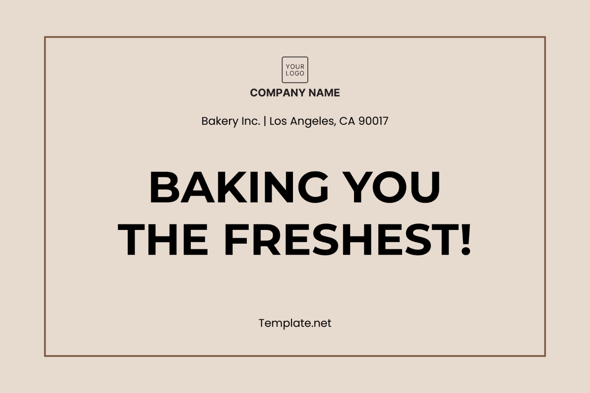 Free Bakery Label Template to Edit Online