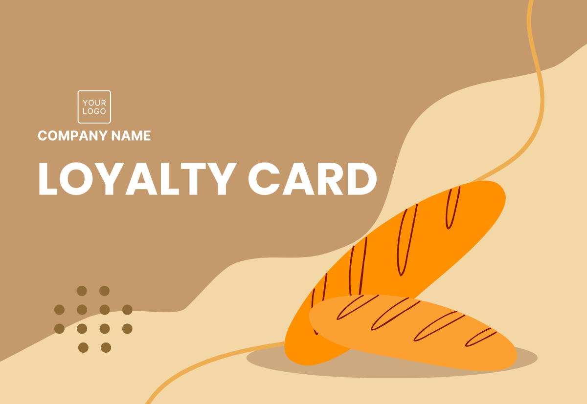 Free Bakery Loyalty Card Template to Edit Online