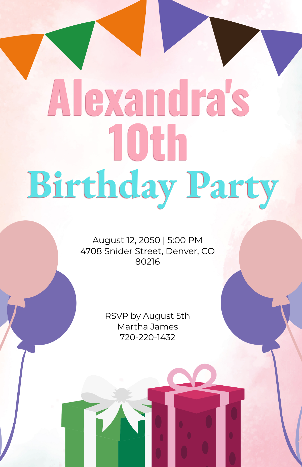 Free Colorful Birthday Poster Template