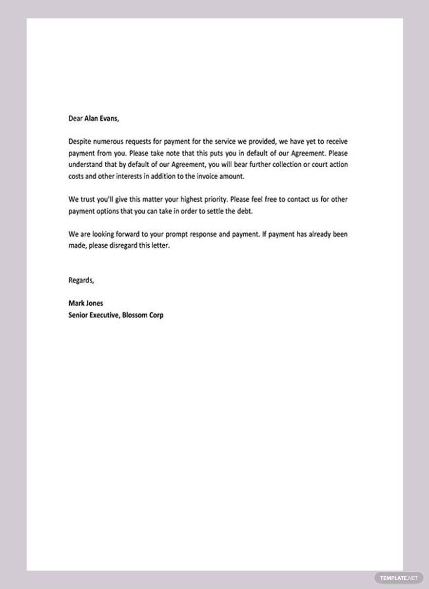 Final Reminder Letter Template