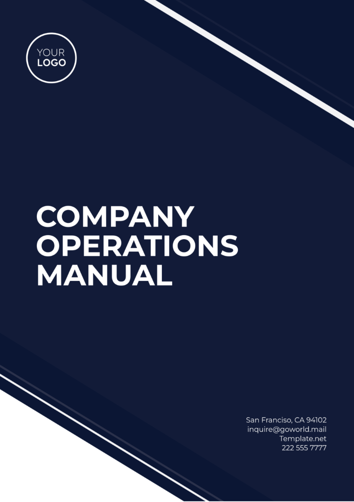 Company Operations Manual Template - Edit Online & Download