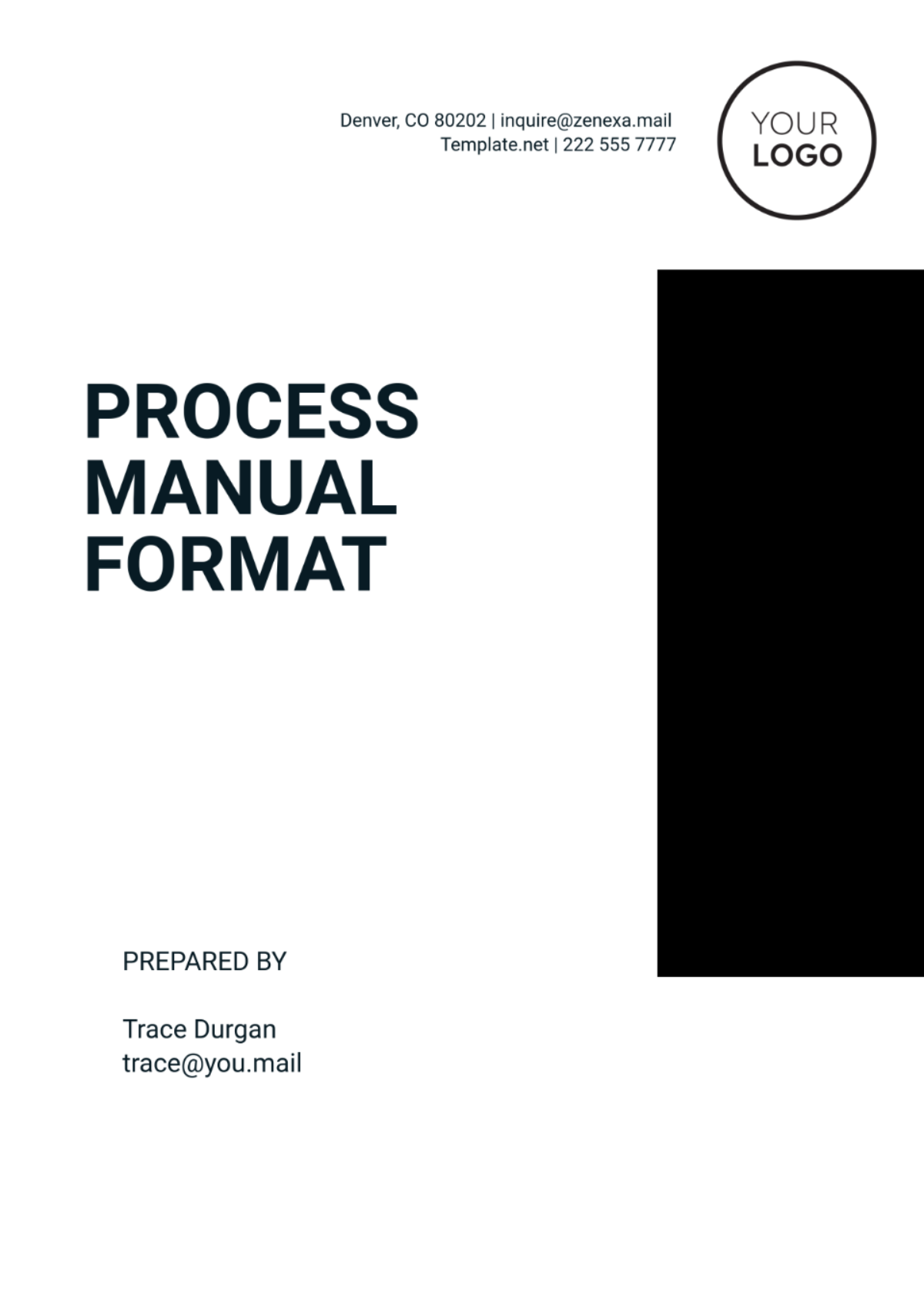 Free Process Manual Format Template to Edit Online