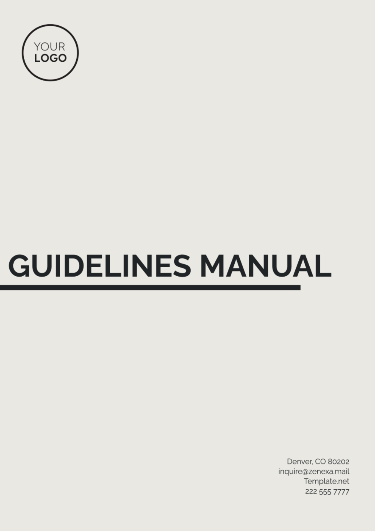 Free Guidelines Manual Template to Edit Online