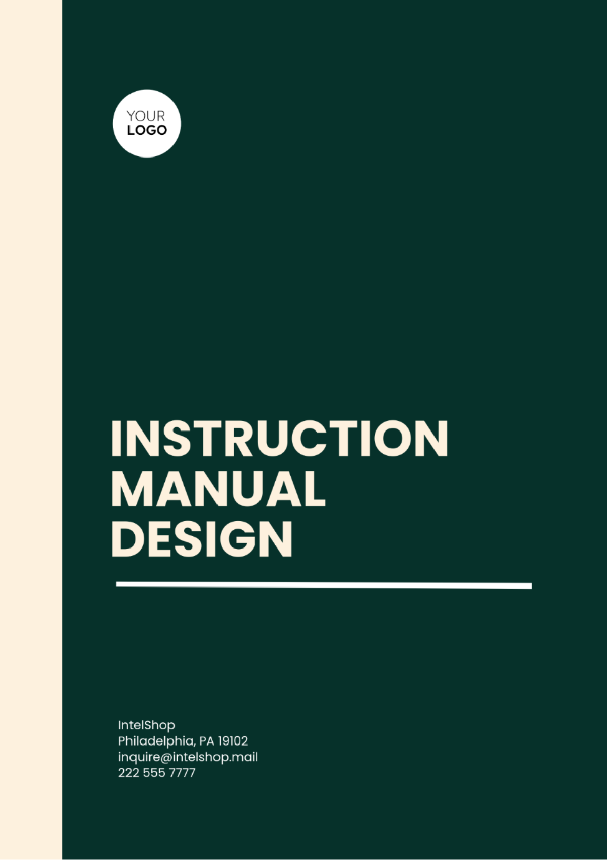 Instruction Manual Design Template - Edit Online & Download