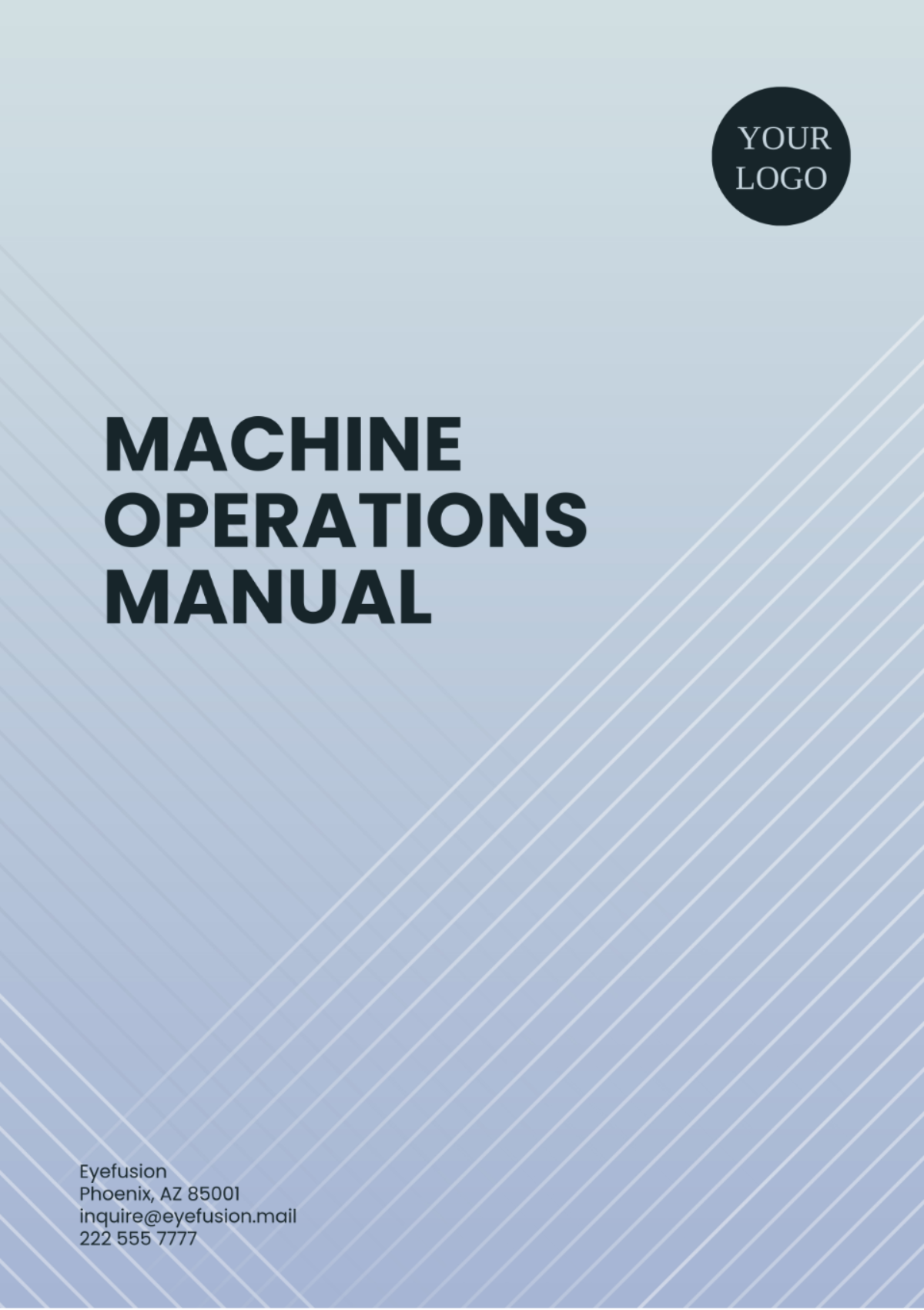 Machine Operations Manual Template - Edit Online & Download