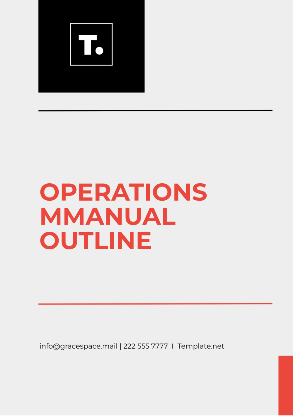 Operations Manual Outline Template - Edit Online & Download