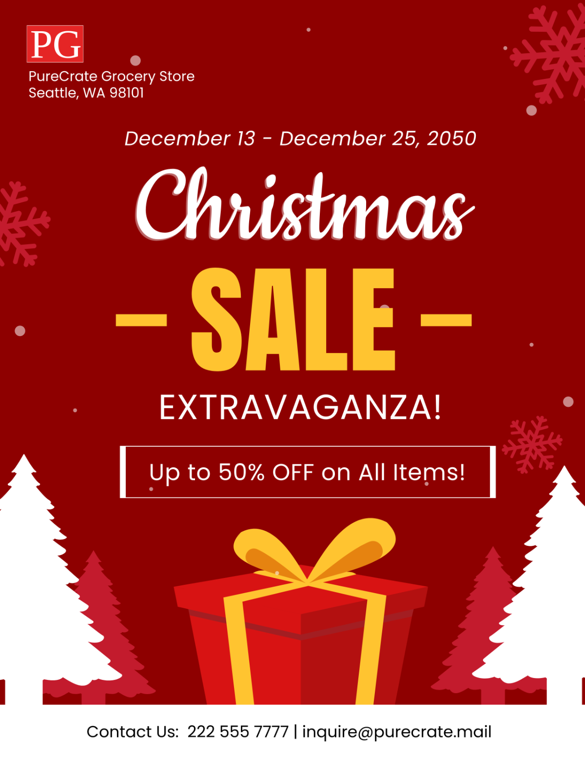 Free Editable Christmas Flyer Template