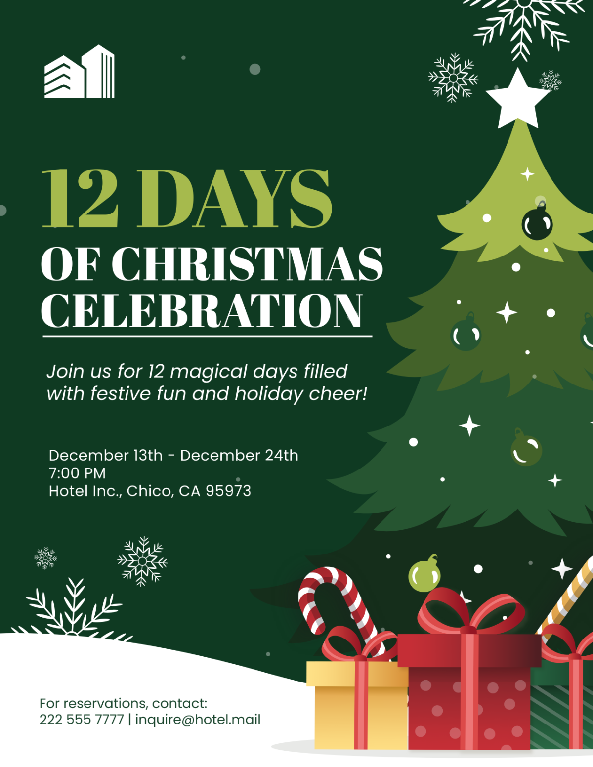 Free 12 Days of Christmas Flyer Template