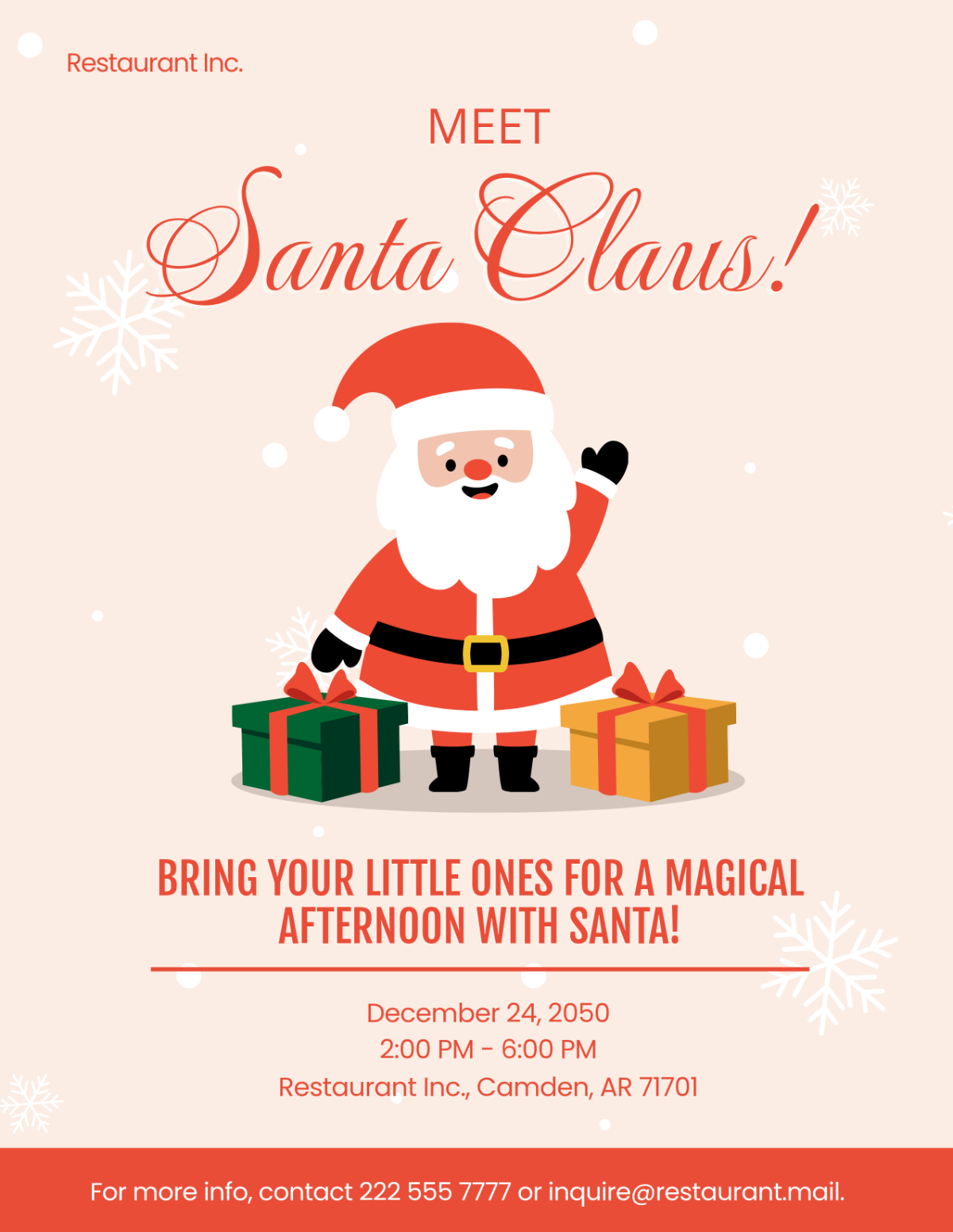 Free Santa Christmas Flyer Template