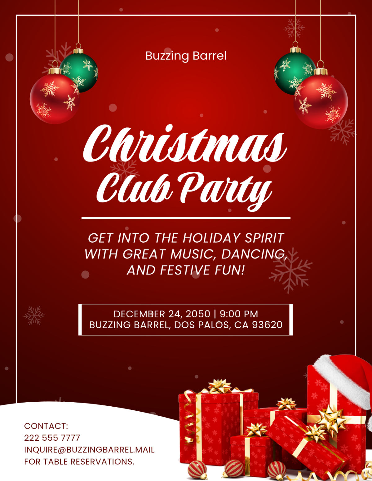 Free Christmas Club Flyer Template