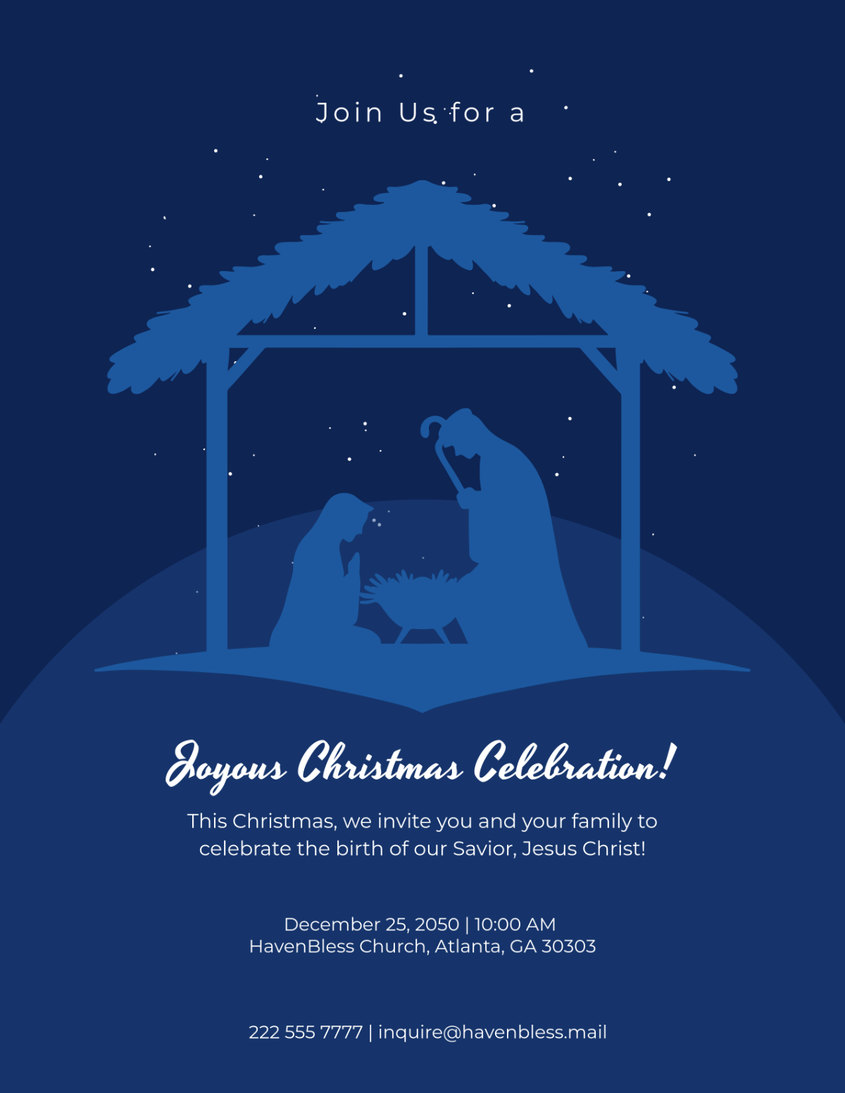 Free Religious Christmas Flyer Template