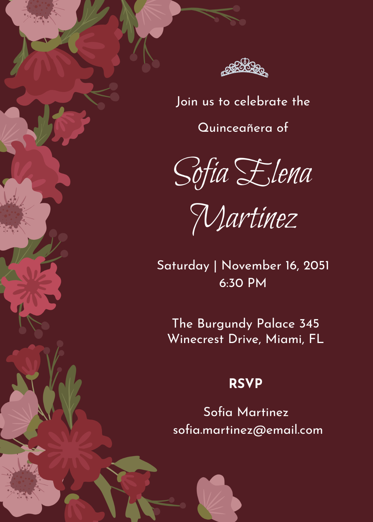 Free Quinceañera Invitation Templates, Editable and Printable