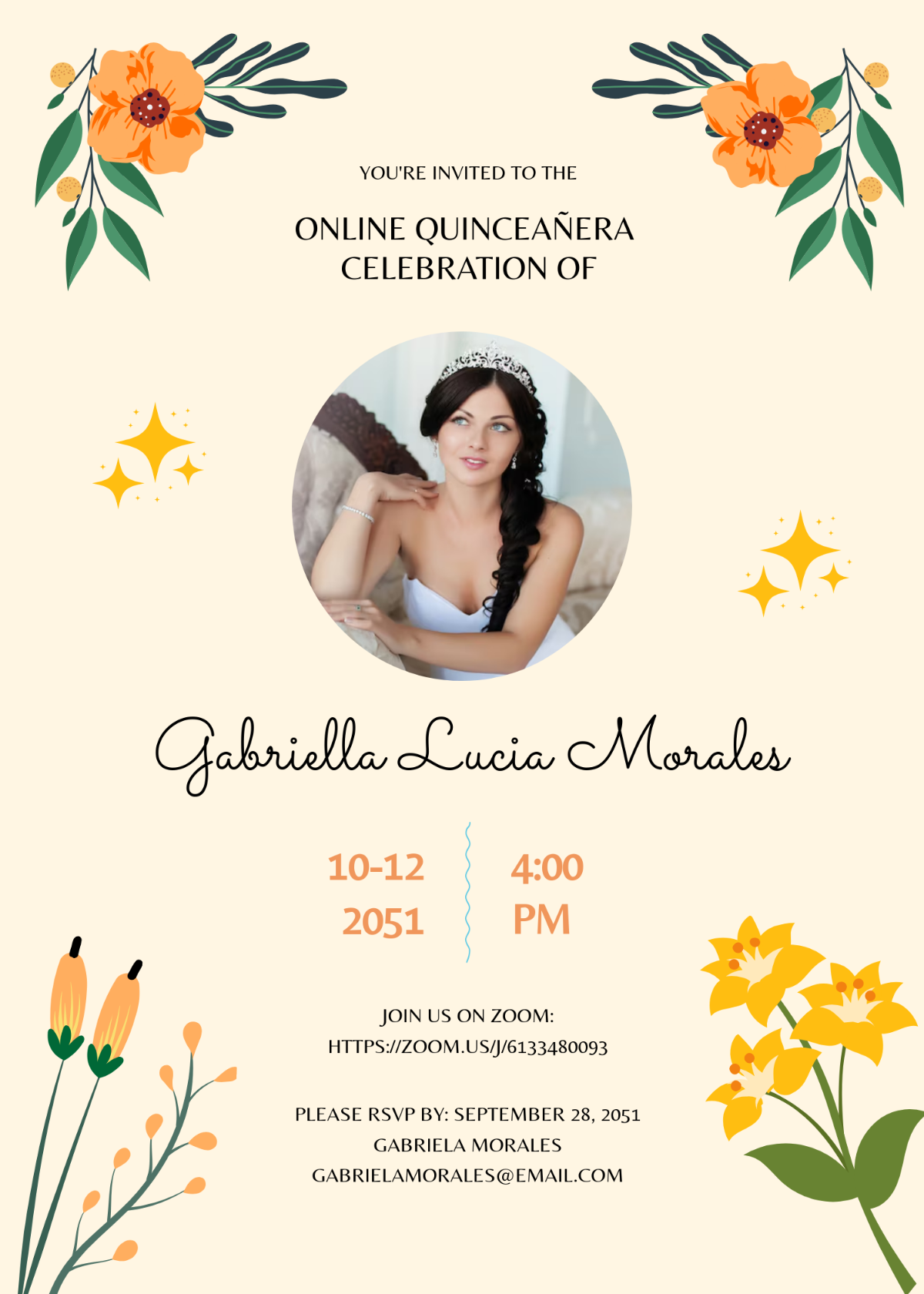 Free Unique Quinceañera Invitation Template - Edit Online & Download ...