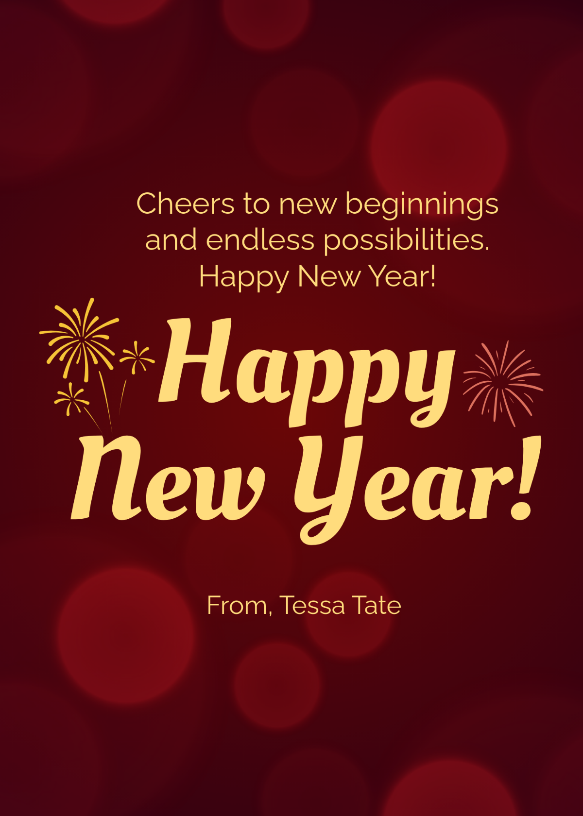 Free New Year Message Template