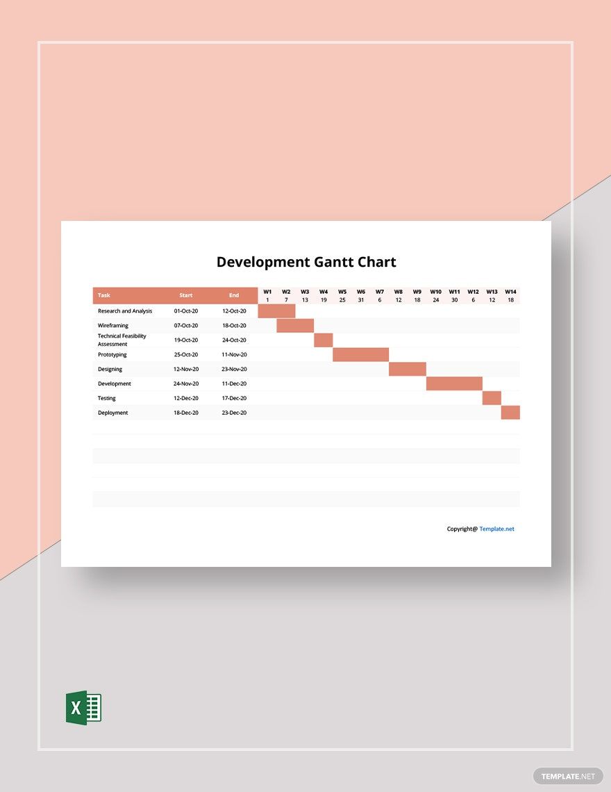 Development Gantt Chart - Templates, Free, Download | Template.net