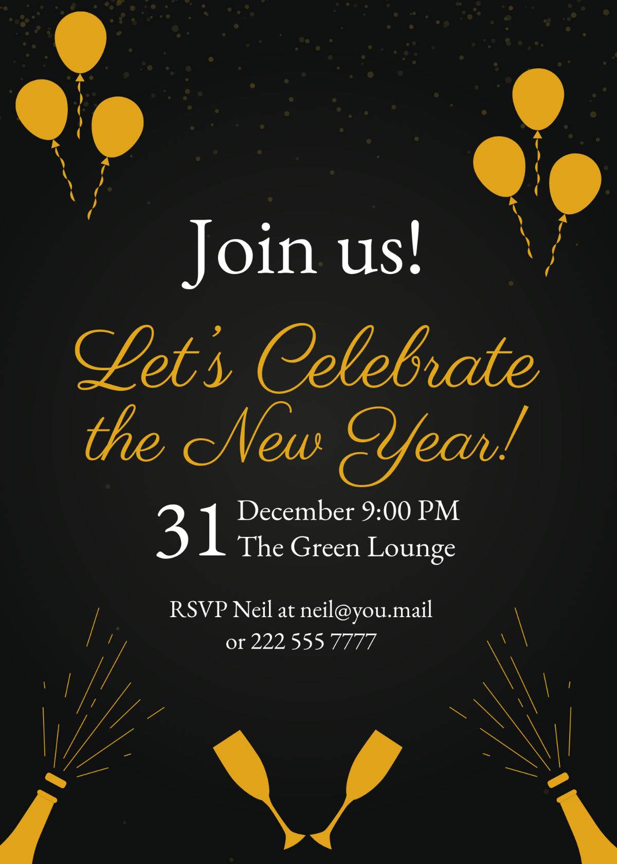 Free NYE Invitation Template