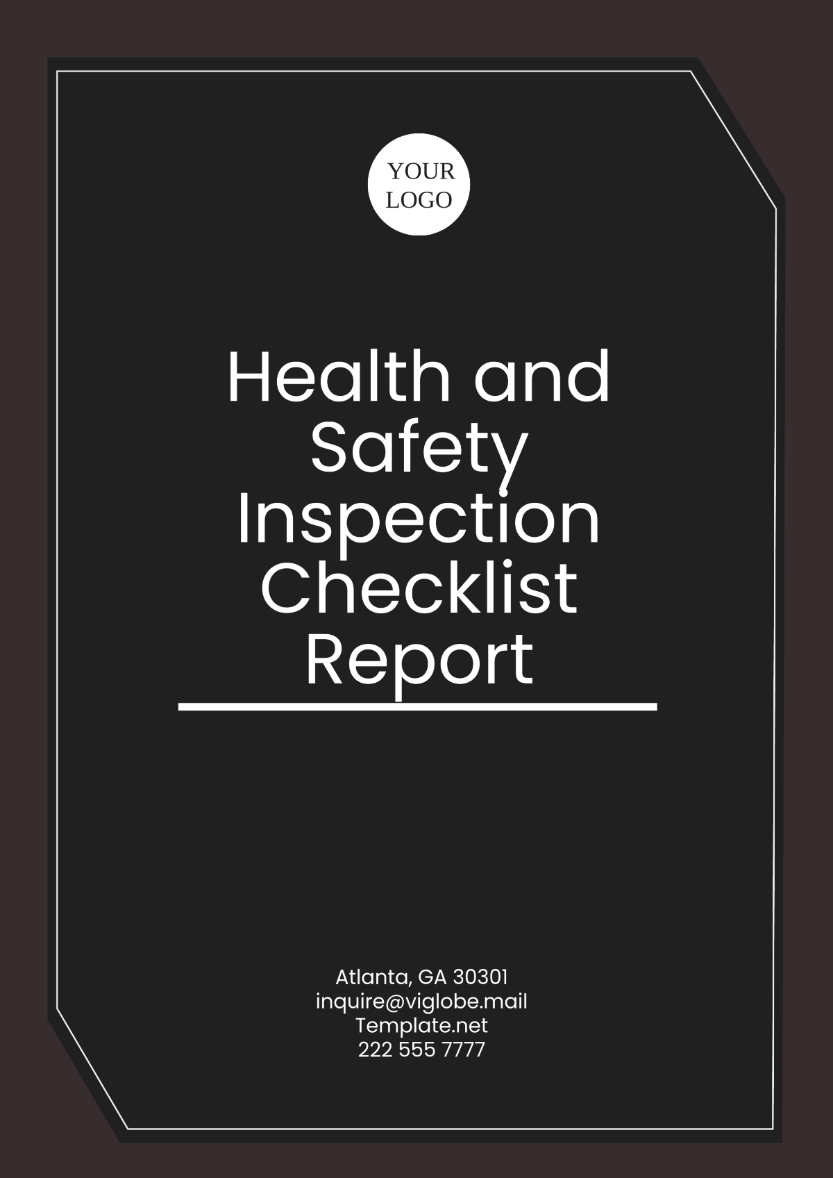 Free Health and Safety Inspection Checklist Report Template