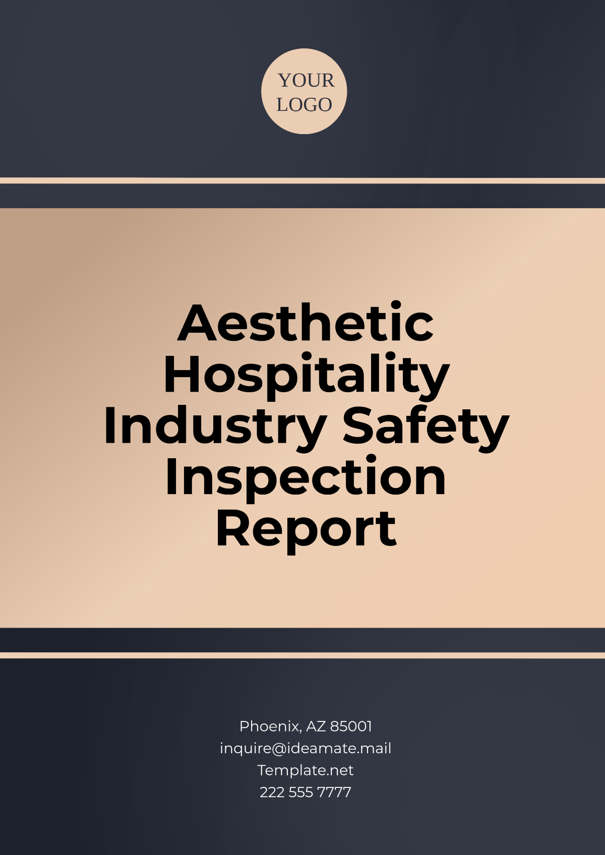 Free Aesthetic Hospitality Industry Safety Inspection Report Template