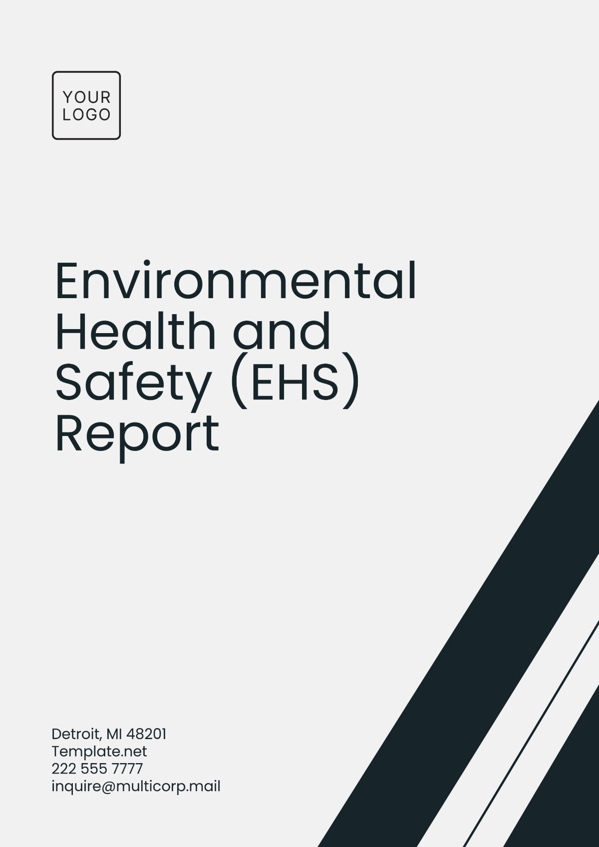 Free Environmental Health and Safety (EHS) Report Template