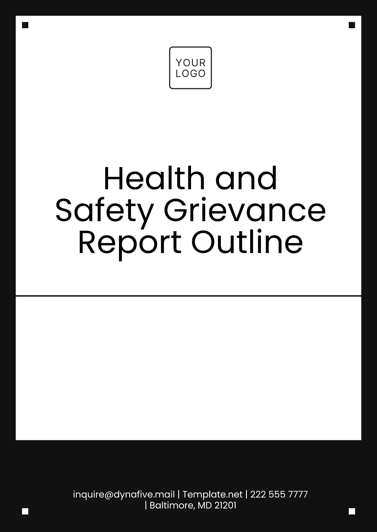 Free Health and Safety Grievance Report Outline Template