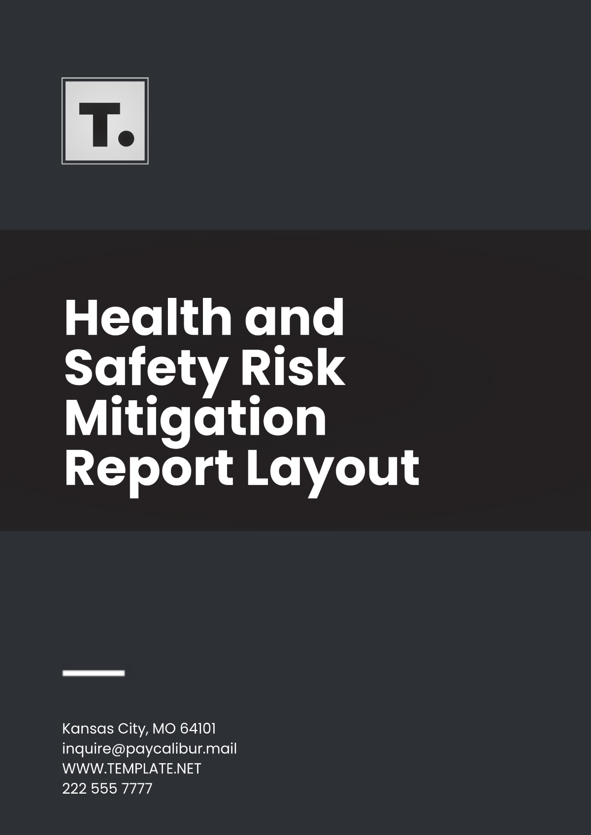 Free Health and Safety Risk Mitigation Report Layout Template