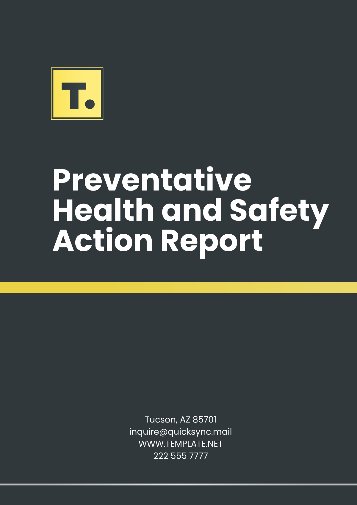 Free Preventative Health and Safety Action Report Template