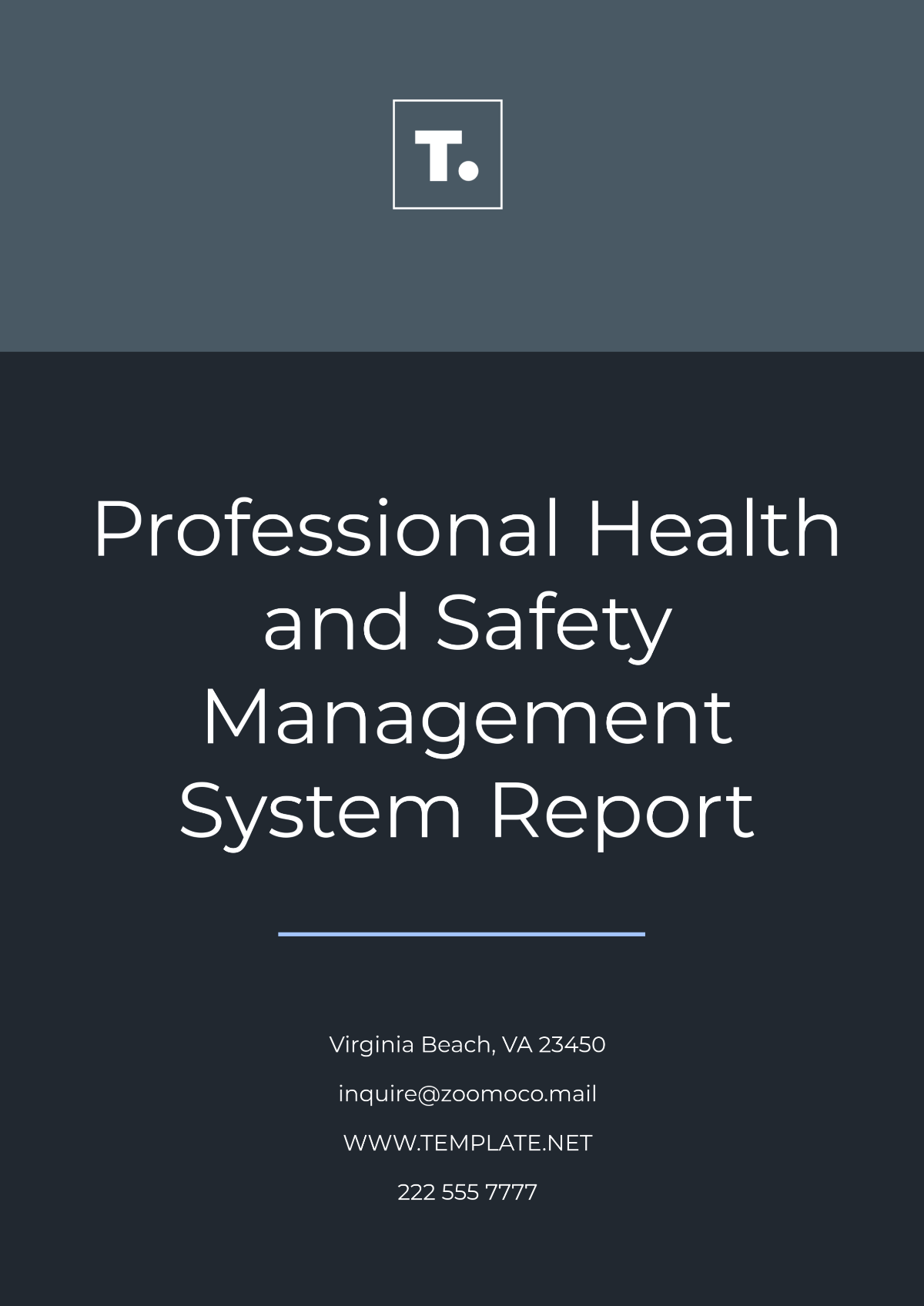 Free Professional Health and Safety Management System Report Template