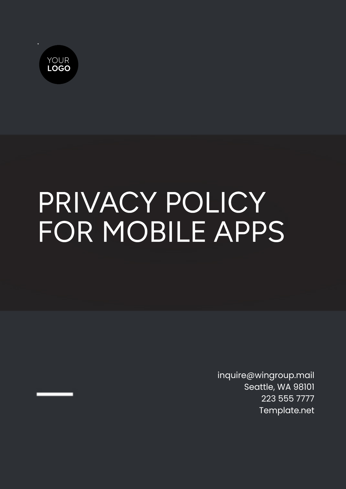 Free Privacy Policy for Mobile Apps Template