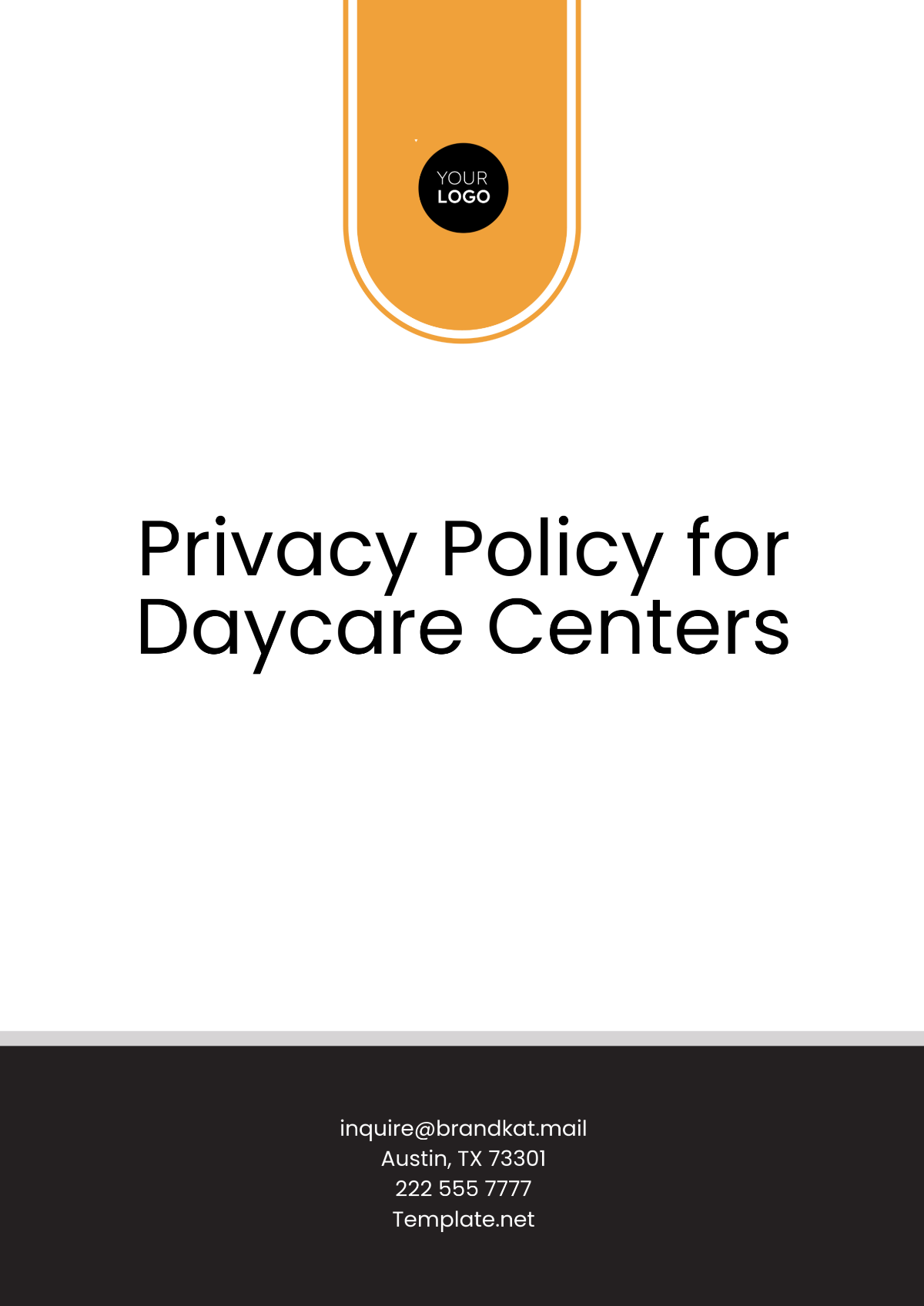 Free Privacy Policy for Daycare Centers Template