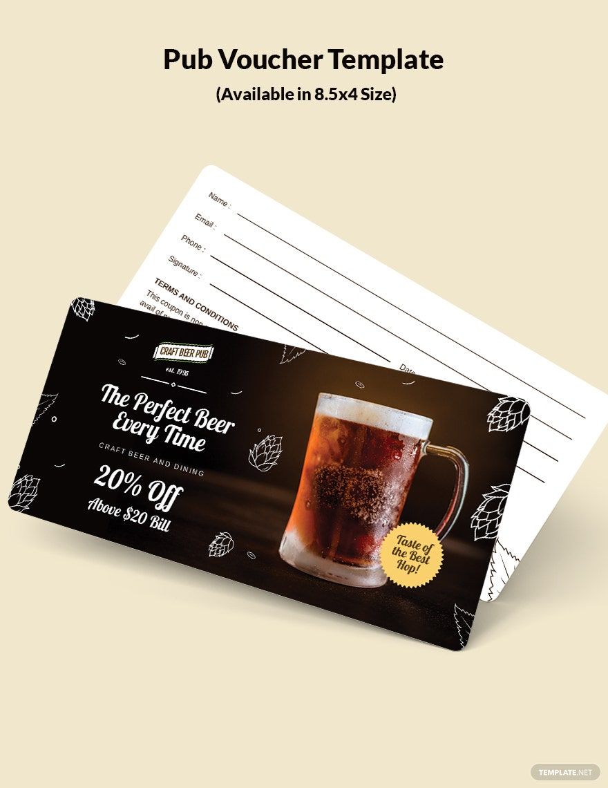 Pub Voucher Template