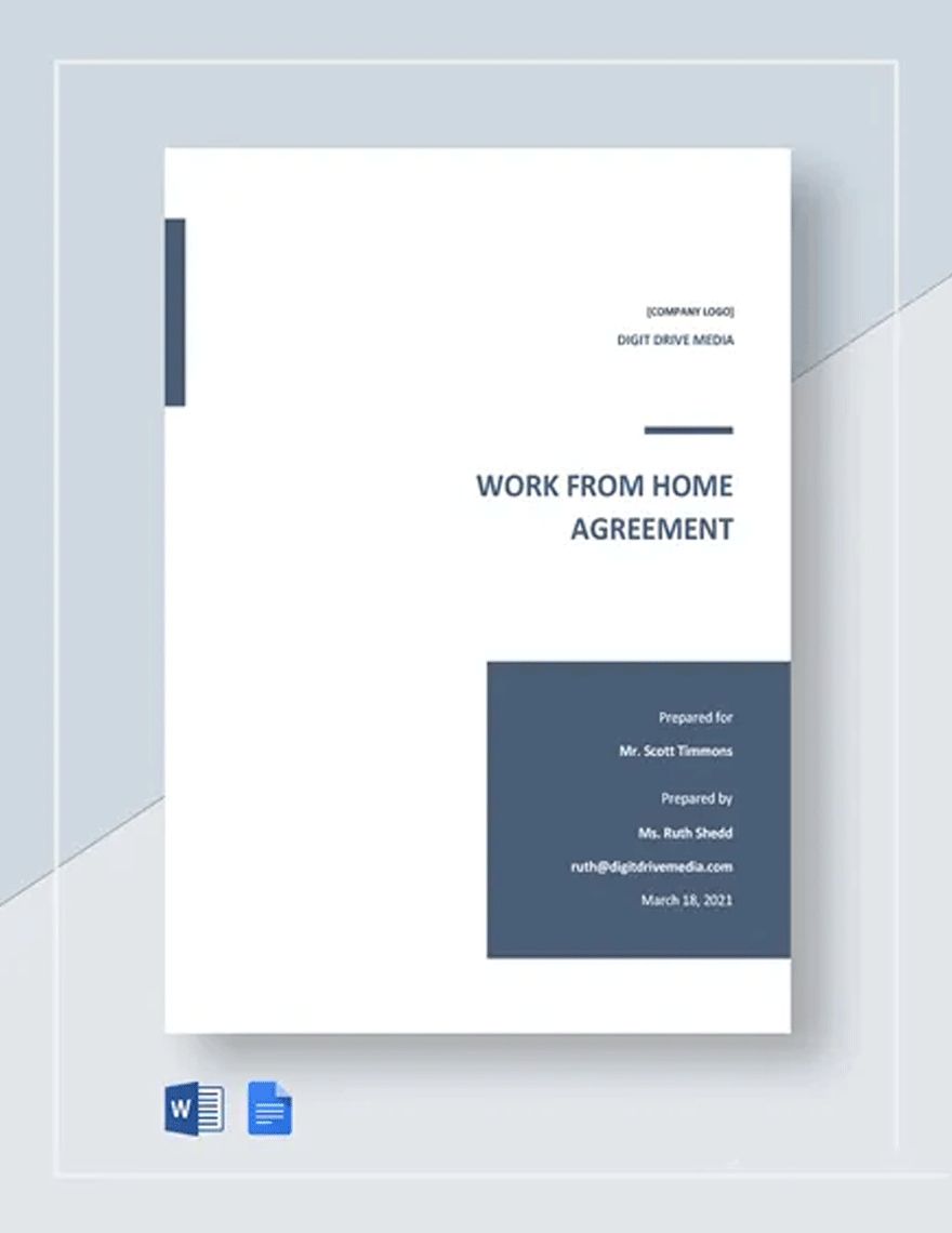 Sample Work From Home Agreement Template