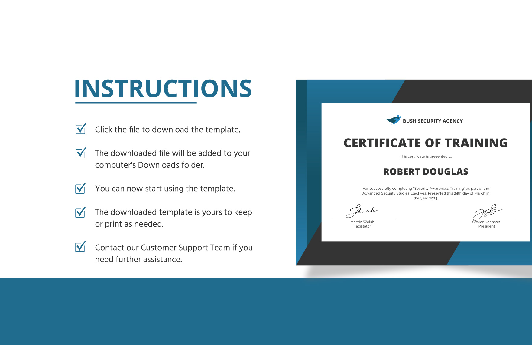 Security Training Certificate Template