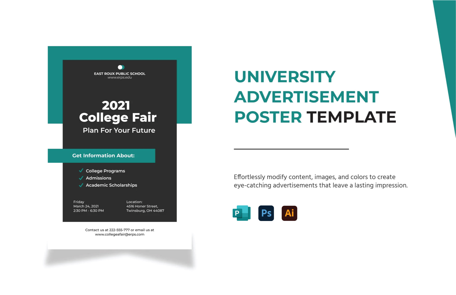 University Advertisement Poster Template