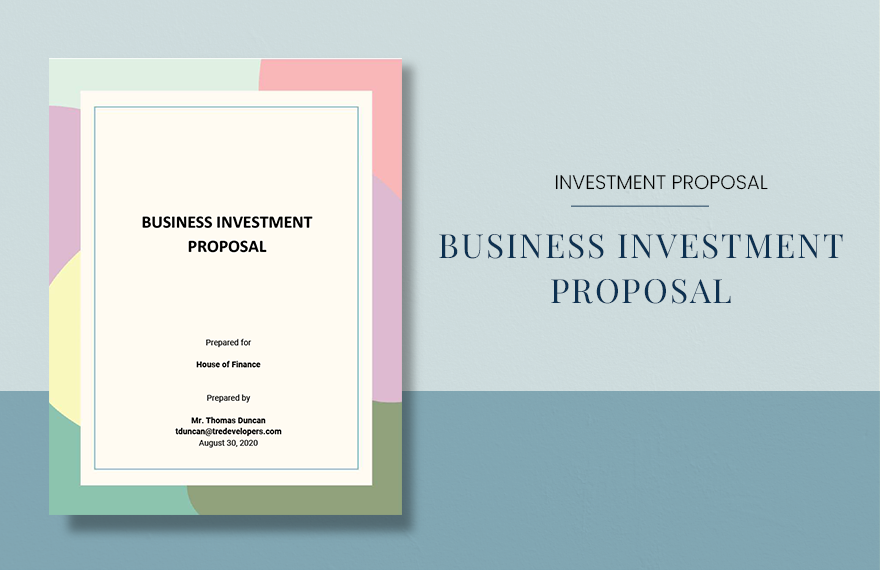 Investment Business Proposal Template in Word, PDF, Google Docs, Pages - Download | Template.net