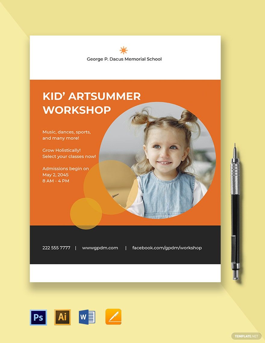 Kids School Flyer Template