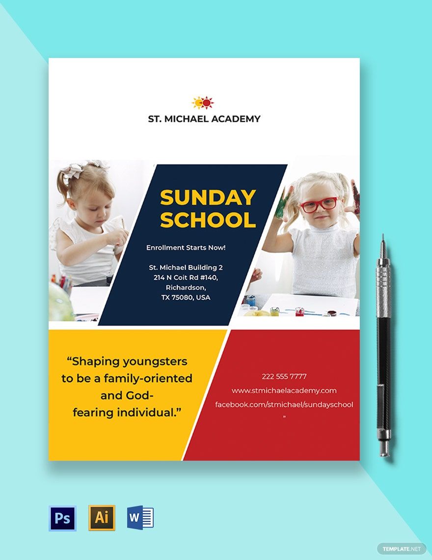 Sunday School Flyer Template