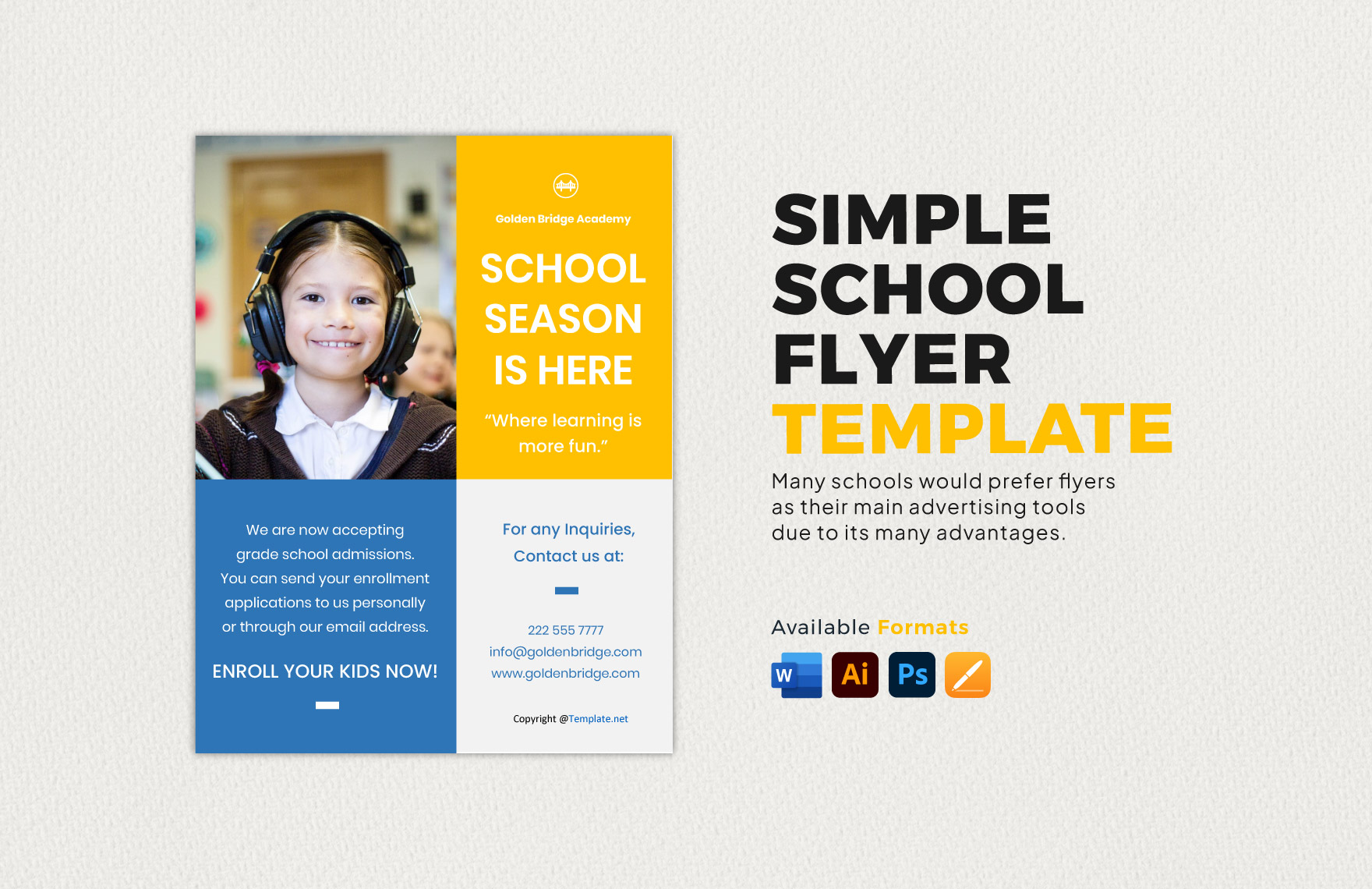 Simple School Flyer Template