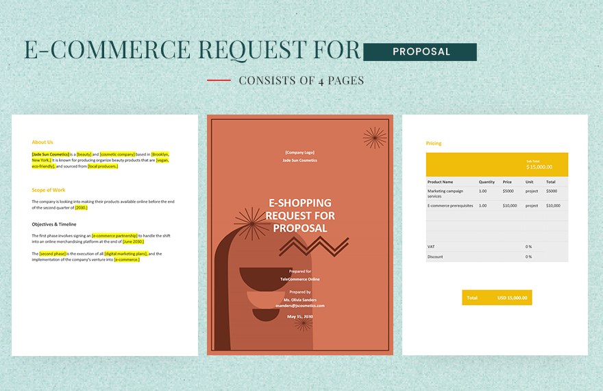 E-commerce Request For Proposal Template in Word, Google Docs, Pages - Download | Template.net