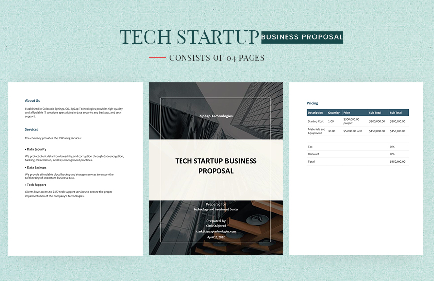 Business Proposal Tech Startup Template